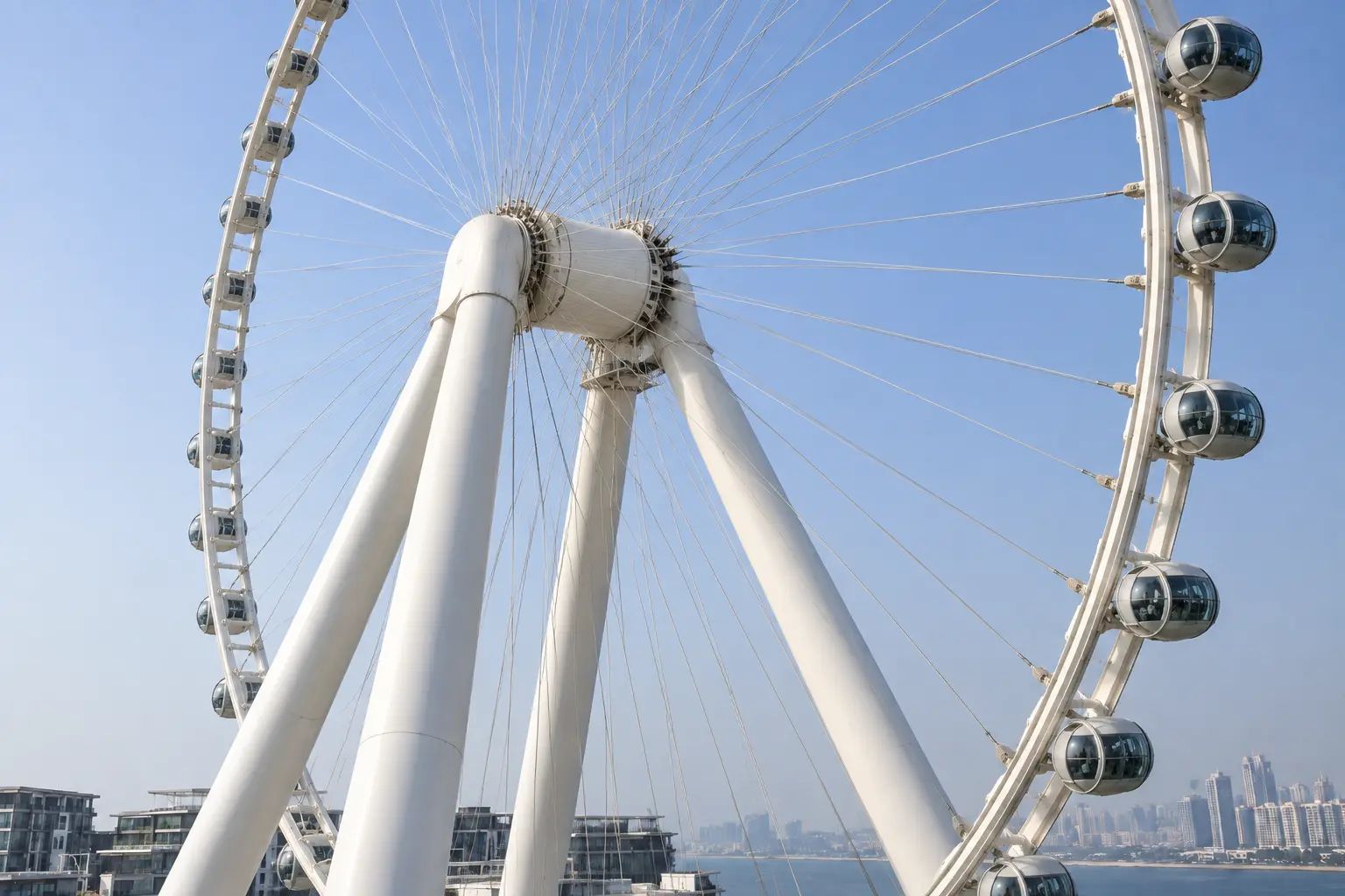 Hub, support structure and cable system of Ain Dubai